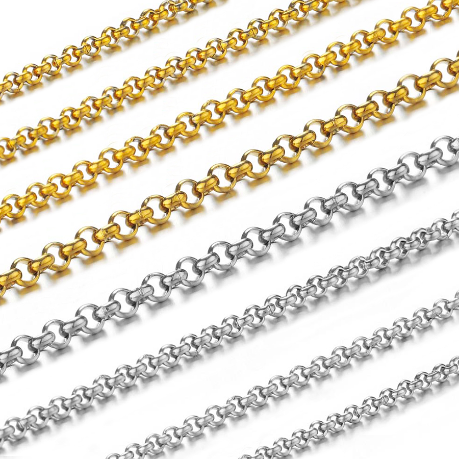 Body Jewelry For You - 1 Meter 2-4mm Edelstahl O-förmige Kleinkreiskette