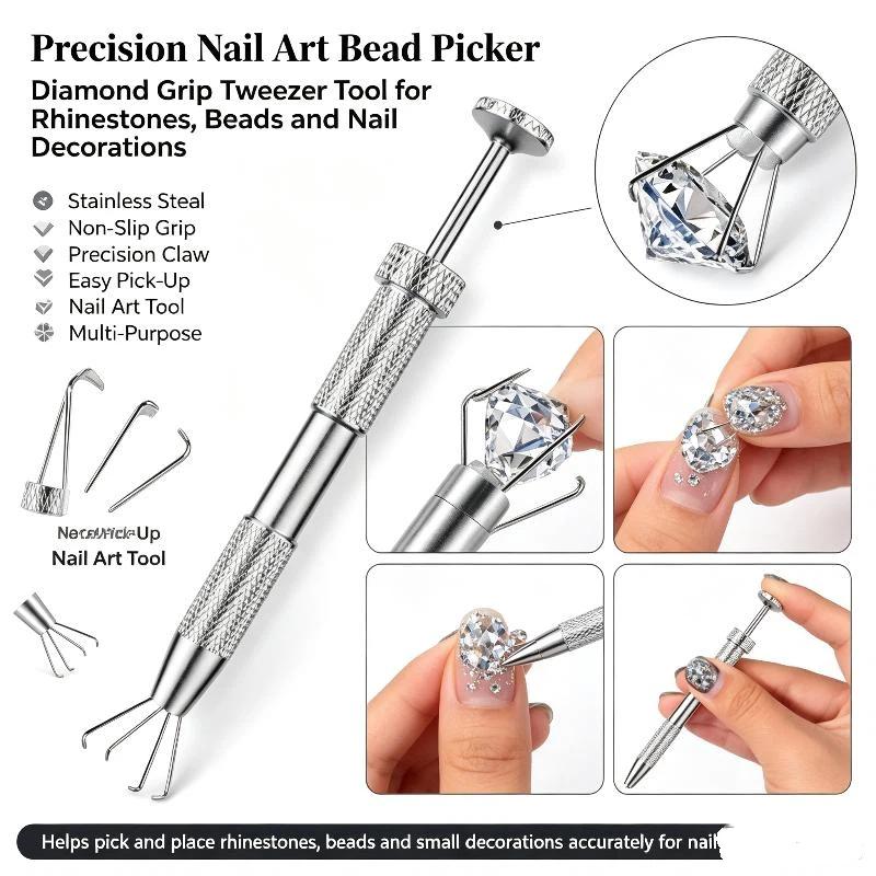 Body Jewelry Tool - 4-Klauen-Pinzette, Piercing-Kugelgreifer, kleines Werkzeug zum Greifen