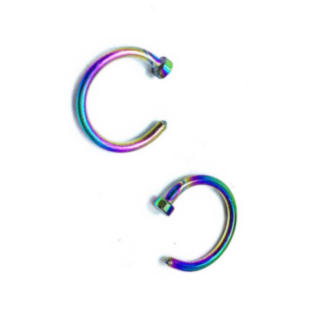 Body Jewelry Lip Ring - Dünne Septum C-Form Ohrstecker, Kreisförmige Edelstahl-Lippenringe,