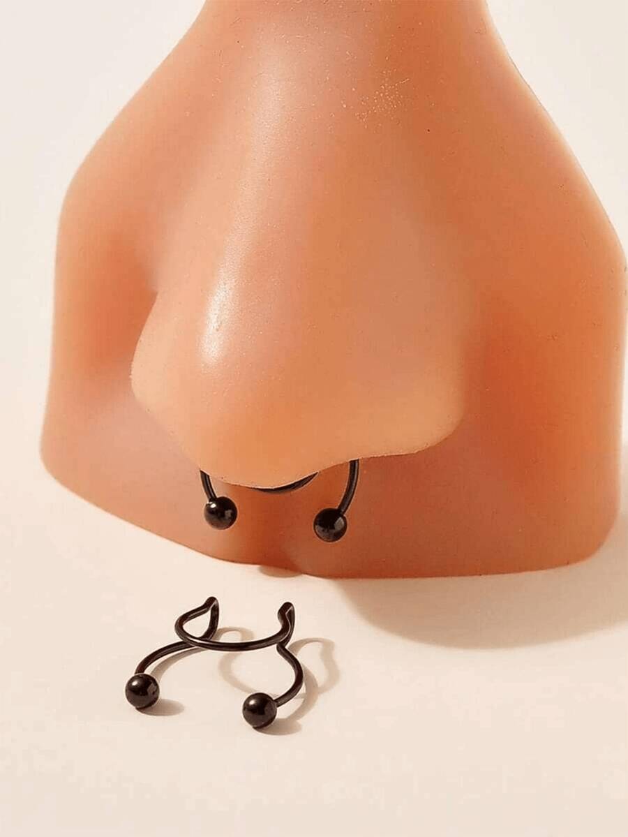 Body Jewelry Lip Ring - 2 Stück Nasen- oder Lippenringe aus