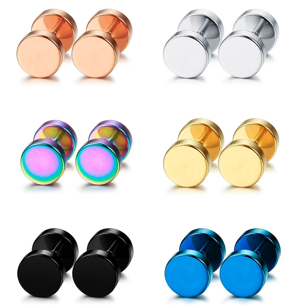 Body Jewelry Tunnels - 1 Paar/6 Paar Edelstahl Ohr stecker