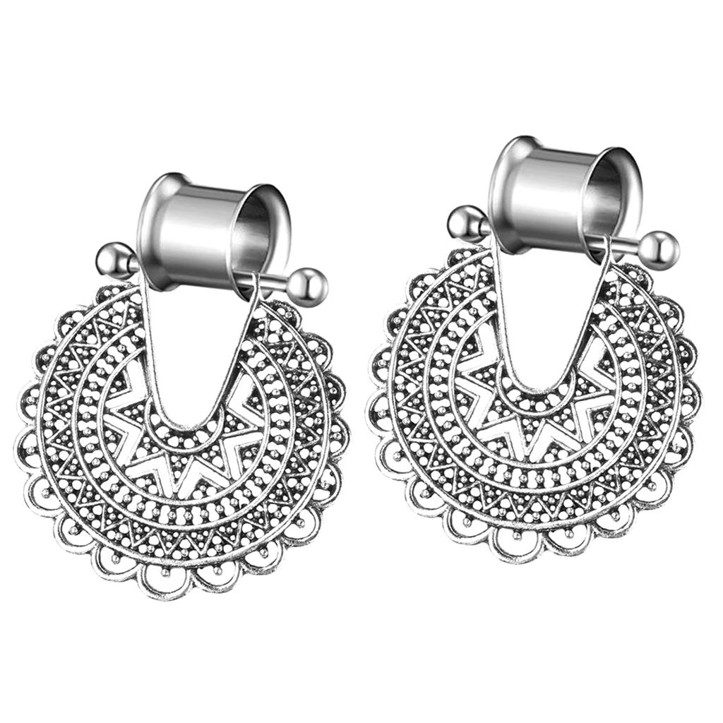 Body Jewelry Tunnels - Flare-Ohrstöpsel, Edelstahl-Ohrring-Set, hängende Flesh-Tunnel-Schmuckstücke für Damen-Ohrloch-Piercings