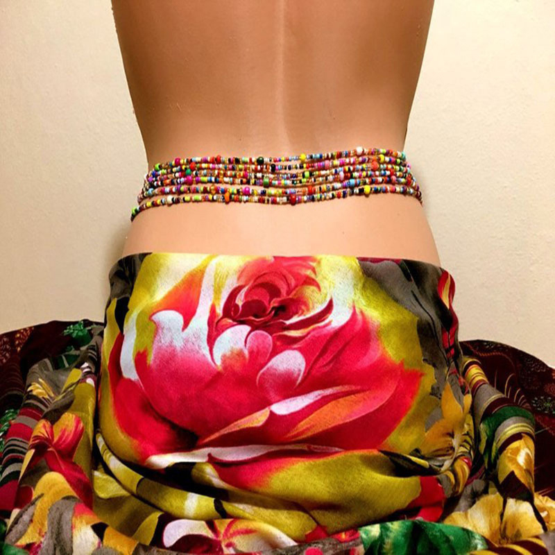 Body Jewelry For You - Frauen geschichteten Perlen Bauch kette Boho-Stil