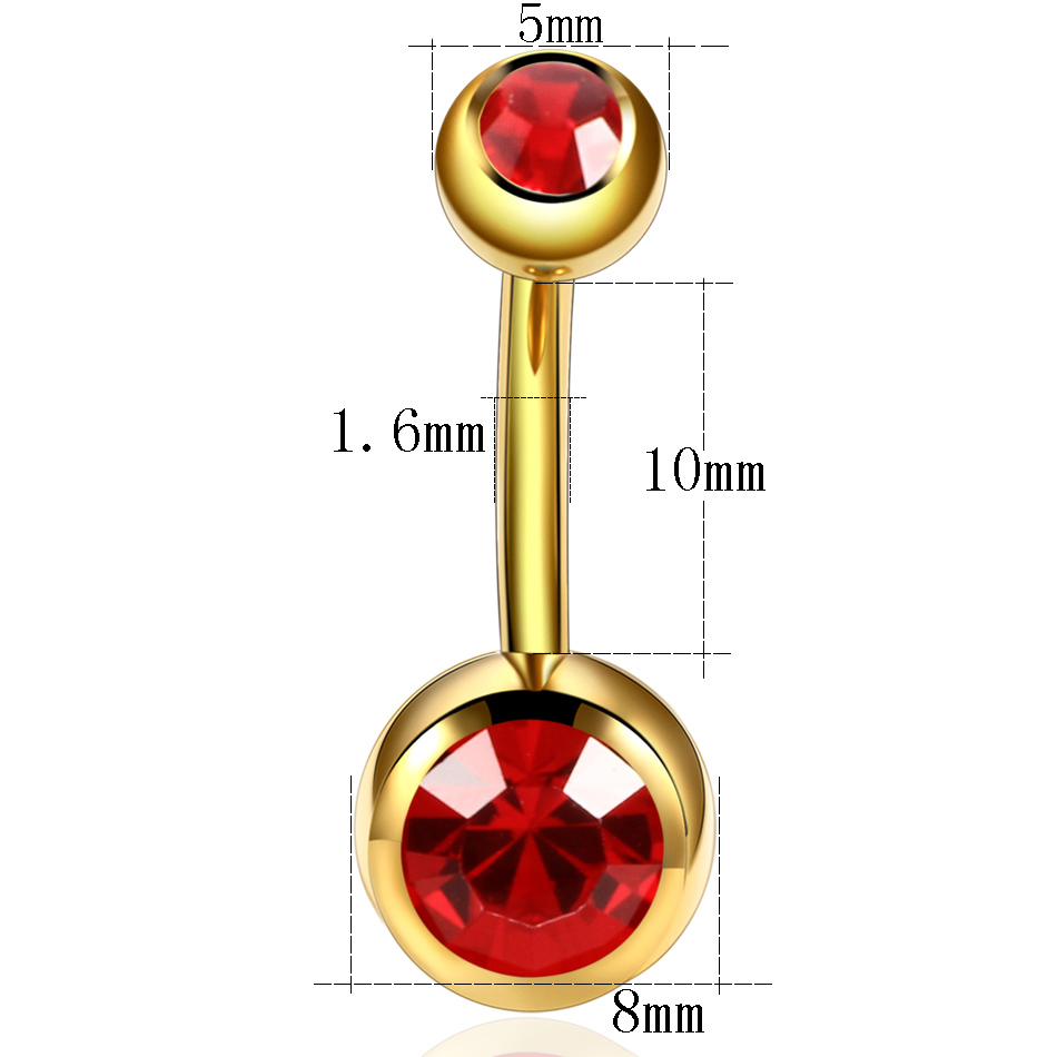 1 STÜCK Titan Kristall Schraub – Belly Bar Titanium Bewertung und Preis