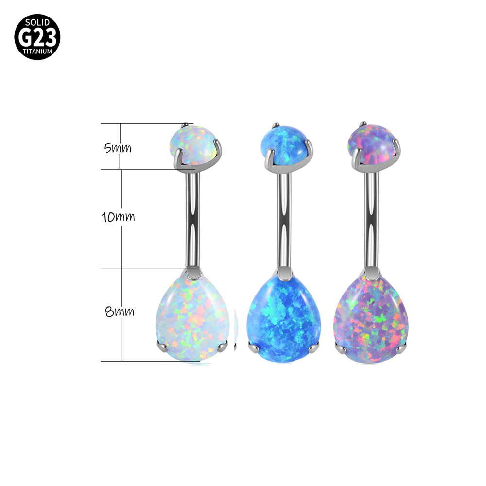 1PC G23 Titan Zirkon Bauchnabe – Belly Bar Titanium Bewertung und Preis