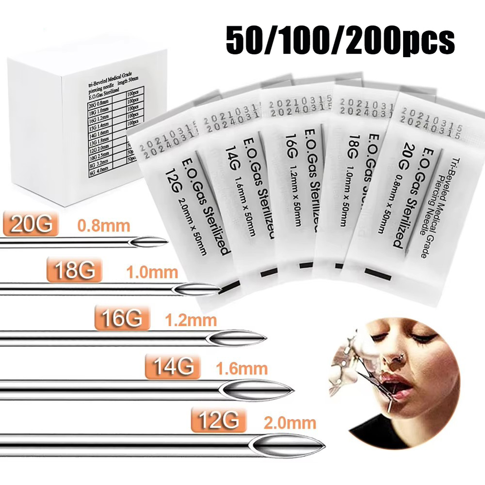 200/100/50 Stück Einweg-Pierci – Body Jewelry Tool Bewertung und Preis