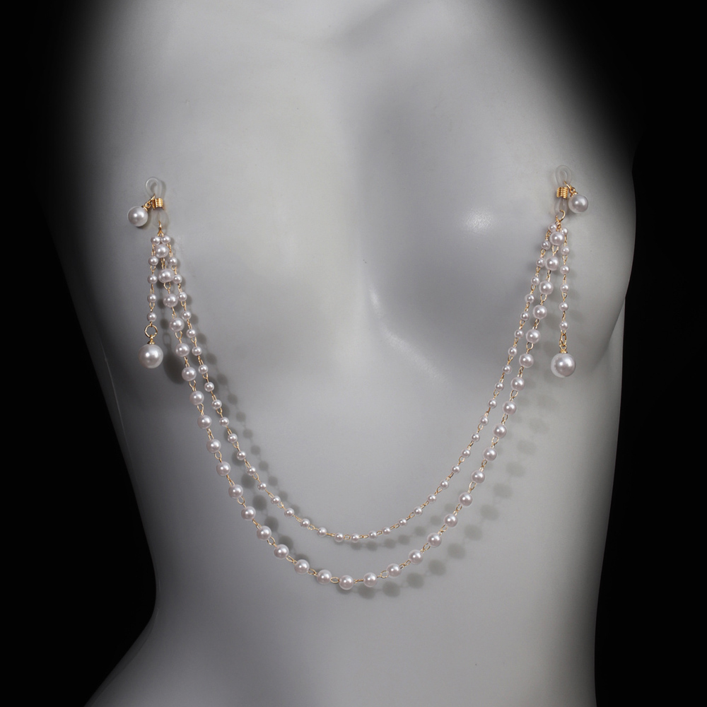Imitationsperlen-Quasten-Brust – Body Jewelry Nipple Chain Bewertung und Preis