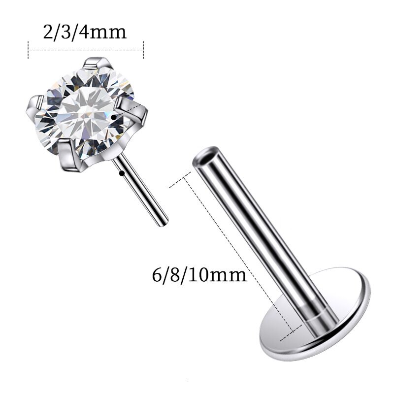 1PCS Titan Push Threadless Pro – Body Jewelry Threadless Bewertung und Preis