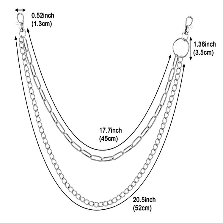 Doppelte Metall-Kreisketten-Ho – Body Jewelry Quality Bewertung und Preis