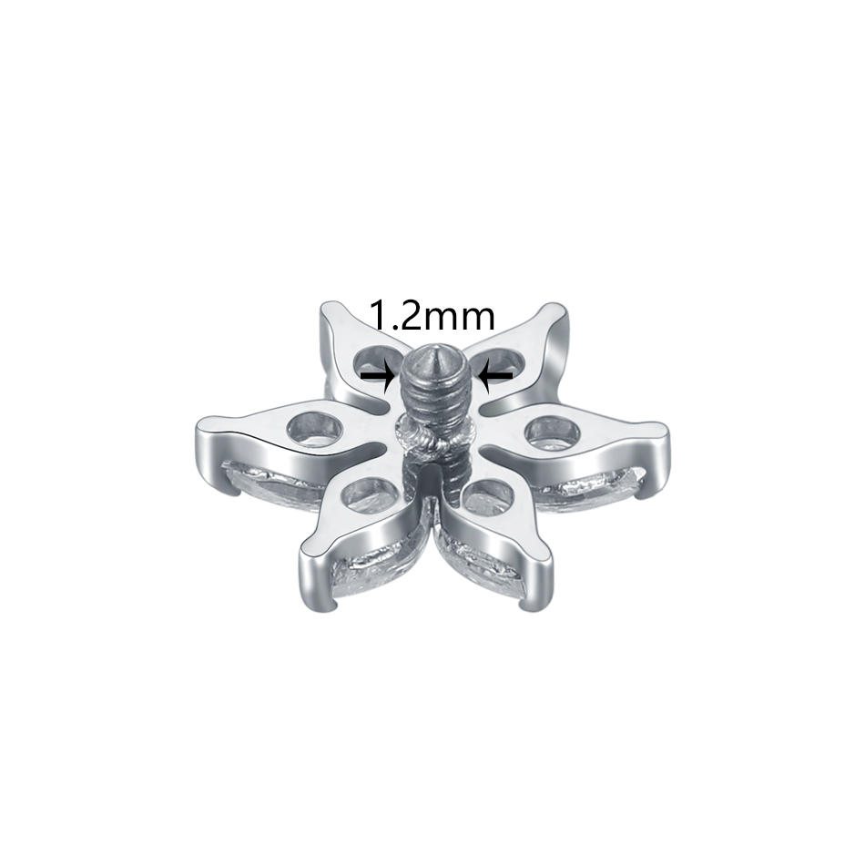 1/5PCS Titan Kristall Blume De – Belly Bar Titanium Bewertung und Preis