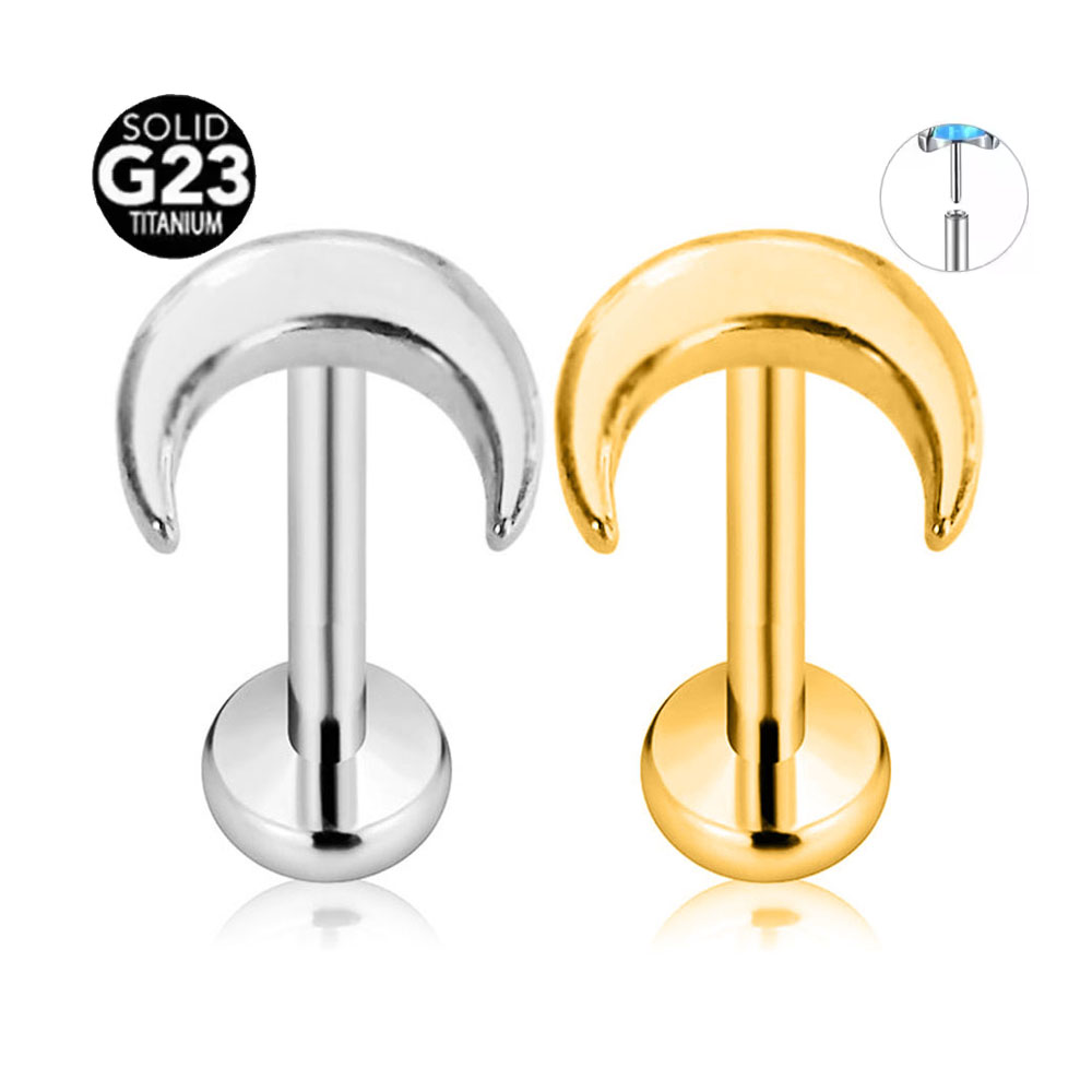 ASTM F136 G23 Titan Shiny Cres – Body Jewelry Threadless Bewertung und Preis