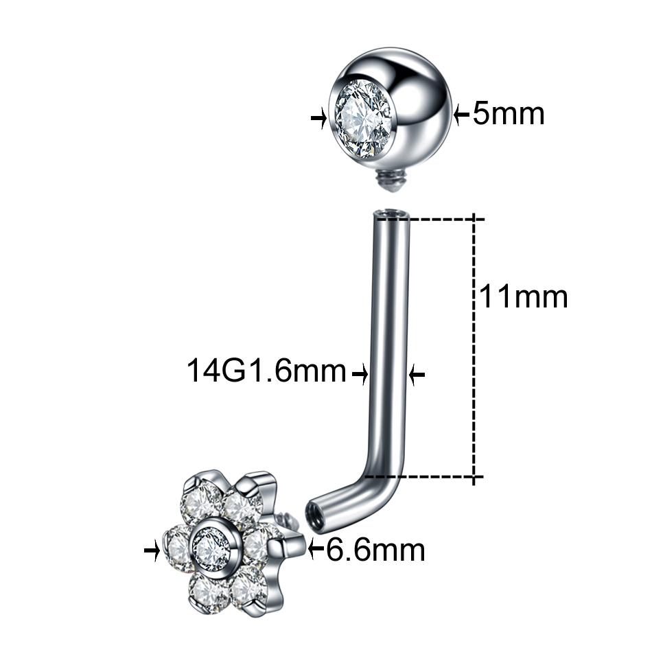 10 teile/los Titan Zirkon Chri – Belly Bar Titanium Bewertung und Preis