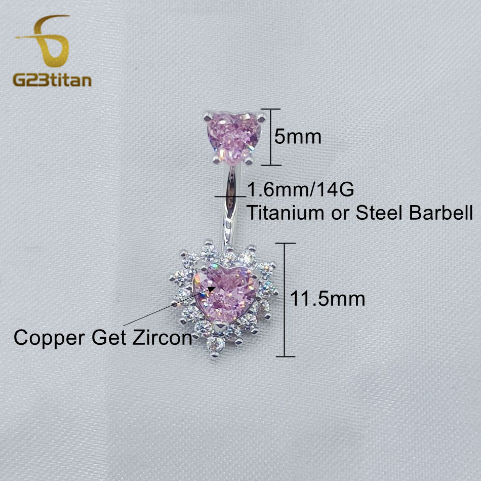 G23titan 14g Herz Bauchnabel R – Belly Bar Titanium Bewertung und Preis