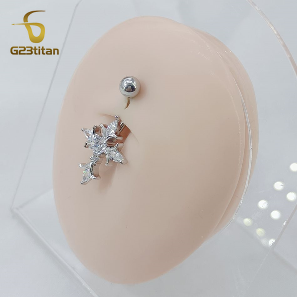 Zirkon-Kreuz Bauchnabelpiercin – Belly Bar Titanium Bewertung und Preis