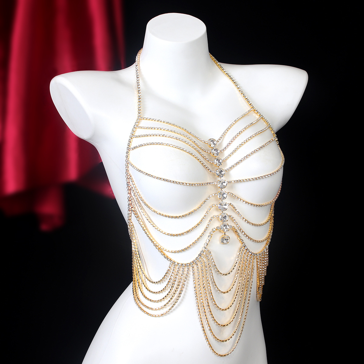 Luxuriöse Streifen Quasten Ret – Body Jewelry Gold Bewertung und Preis
