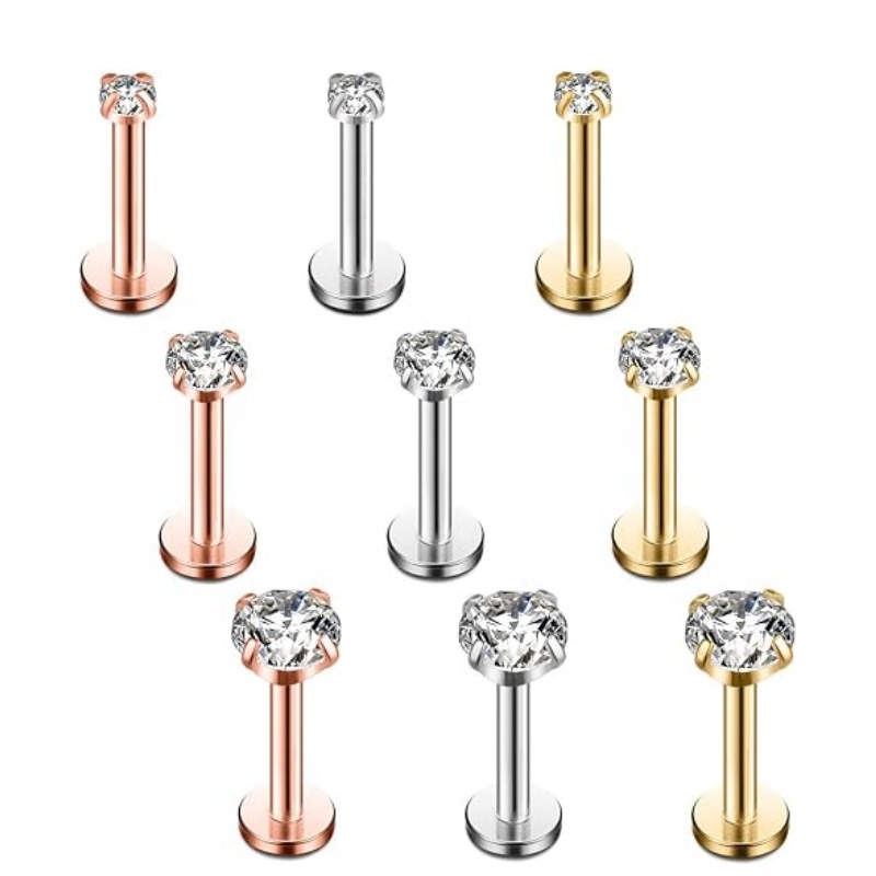 9 Stück 16G 2mm 3mm 4mm Klarer – Body Jewelry Lip Ring Bewertung und Preis
