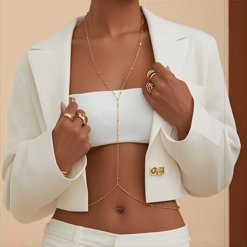 Modische Einfache Perlenkette  – Body Jewelry Online Bewertung und Preis