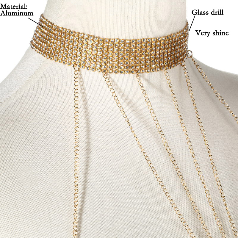 Gold Farbe Körper Kette Frauen – Body Jewelry Gold Bewertung und Preis