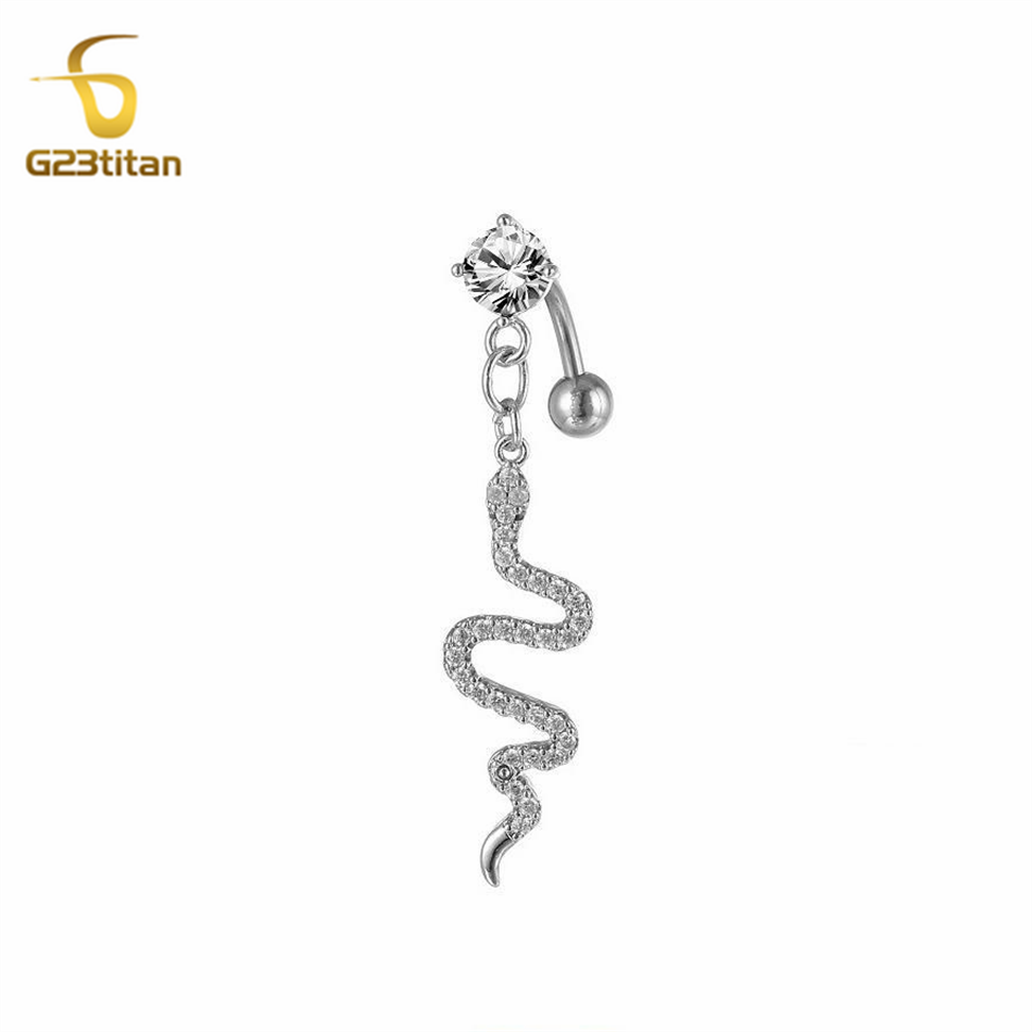 G23 Titan Tier-Schlangen-Anhän – Belly Bar Titanium Bewertung und Preis