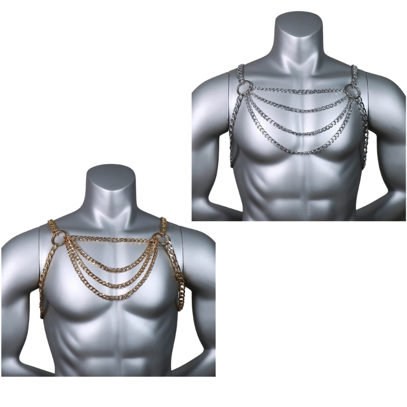 Männer Sexy Metall Körper Brus – Body Jewelry Harness Bewertung und Preis
