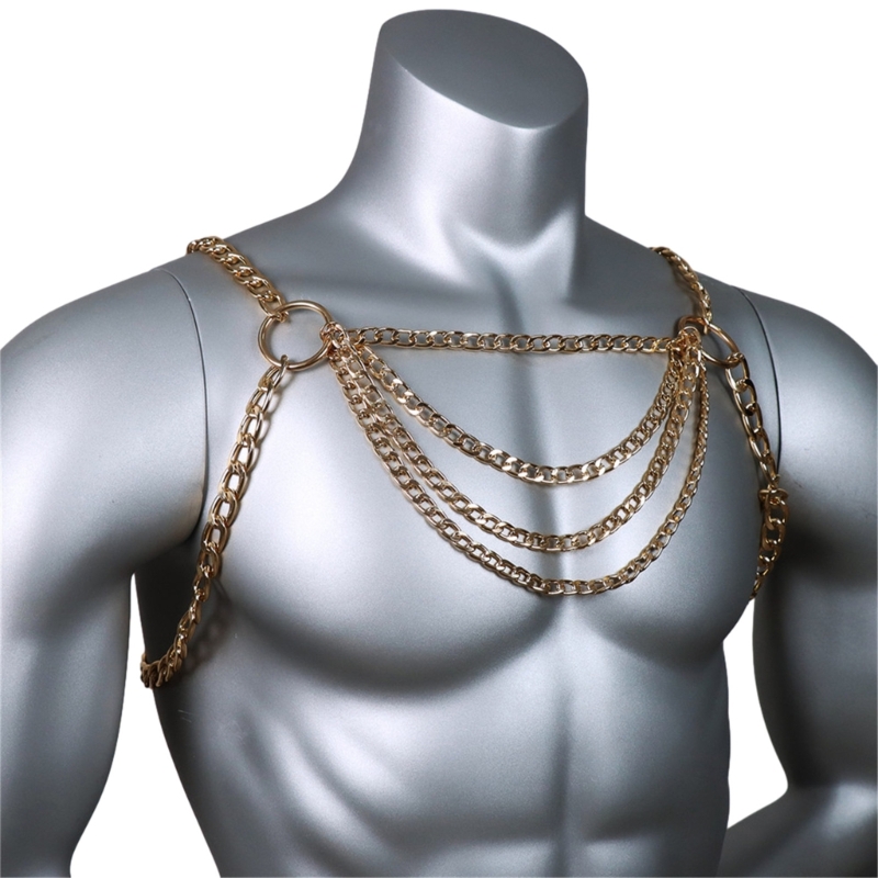 Männer Sexy Metall Körper Brus – Body Jewelry Harness Bewertung und Preis