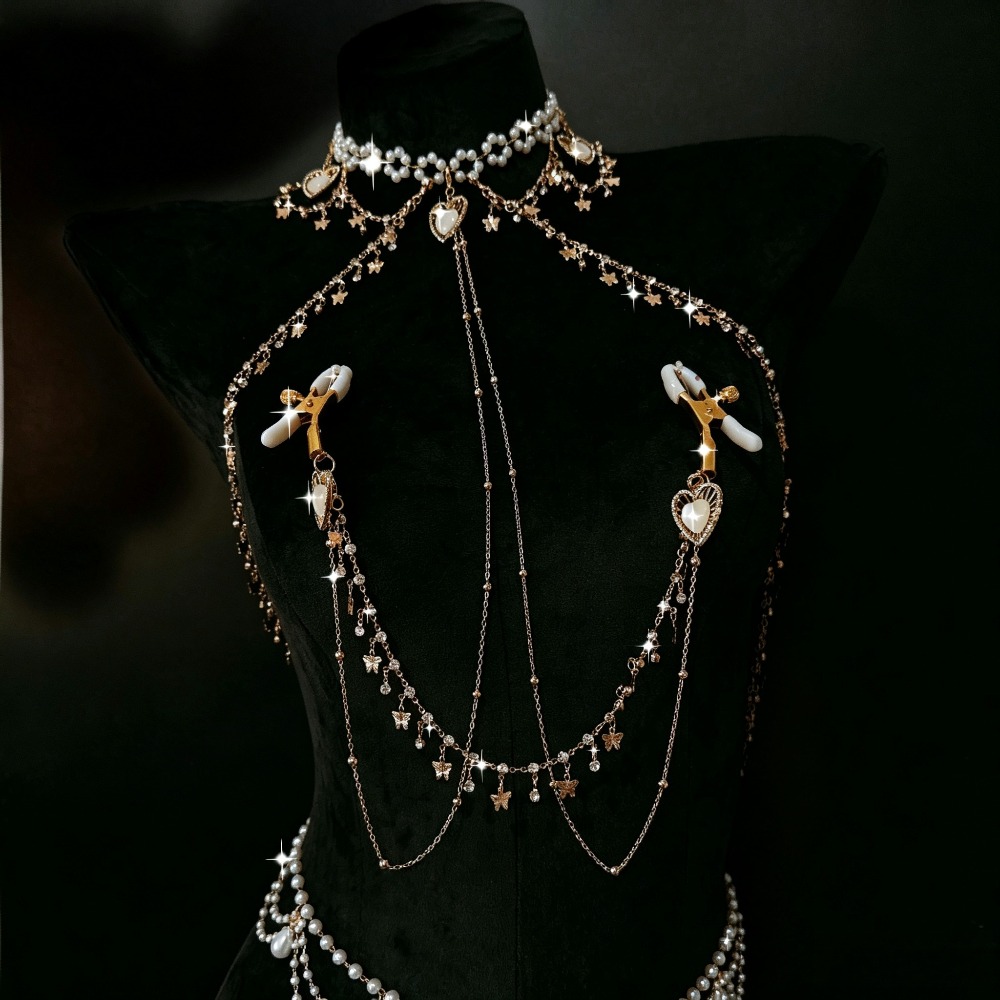 Perlen-Choker Körperkette Stra – Body Jewelry Nipple Chain Bewertung und Preis