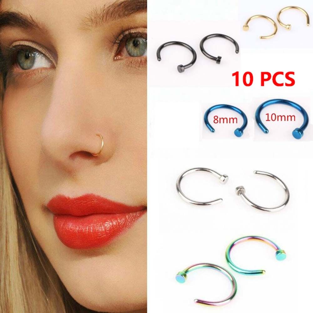 10 Stück Dünne Edelstahl C-For – Body Jewelry Lip Ring Bewertung und Preis