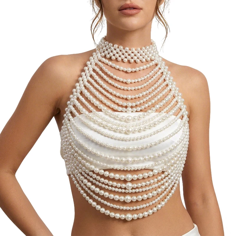2026 Handgefertigte Weiße Perl – Body Jewelry Nipple Chain Bewertung und Preis