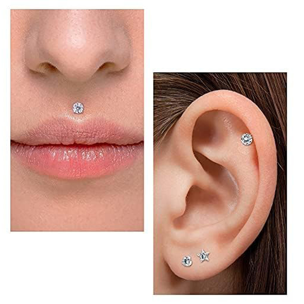 16g faden lose Ohr stecker mit – Body Jewelry Threadless Bewertung und Preis