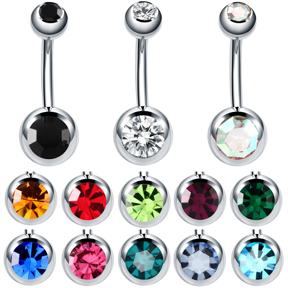 10 Teile/los Edelstahl Nabel P – Belly Bar Titanium Bewertung und Preis