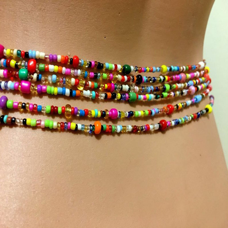 Frauen geschichteten Perlen Ba – Body Jewelry For You Bewertung und Preis