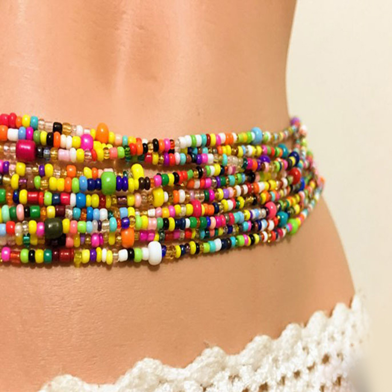 Frauen geschichteten Perlen Ba – Body Jewelry For You Bewertung und Preis