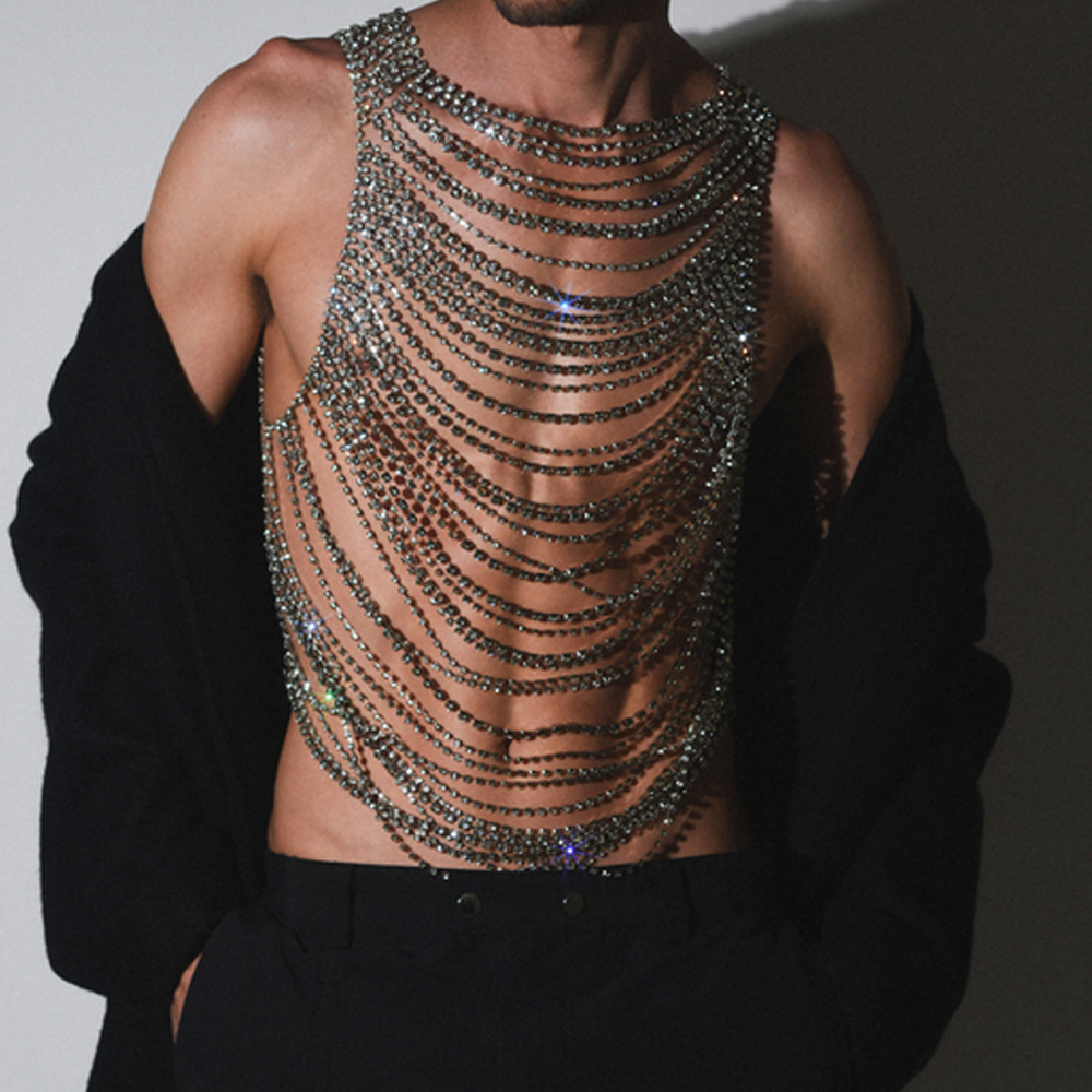 Mode Luxuriöse Bling Männer Fr – Body Jewelry Gold Bewertung und Preis